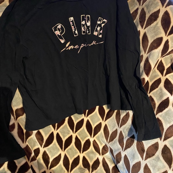 Flower leggings with pockets and VS Pink crop top - Picture 2 of 6